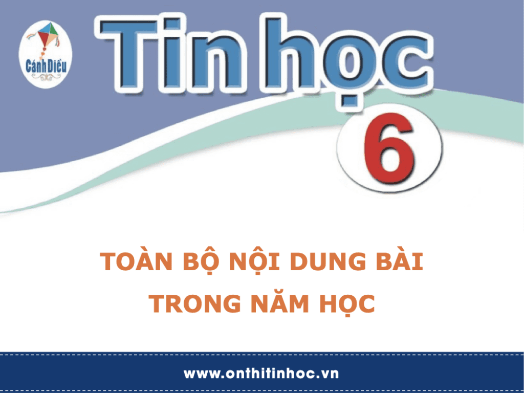 Tin học lớp 6 bài 1