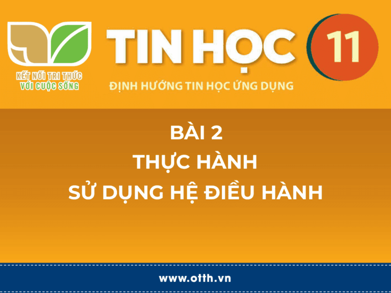 Tin học 11 - Bài 2. Thực hành sử dụng hệ điều hành 1