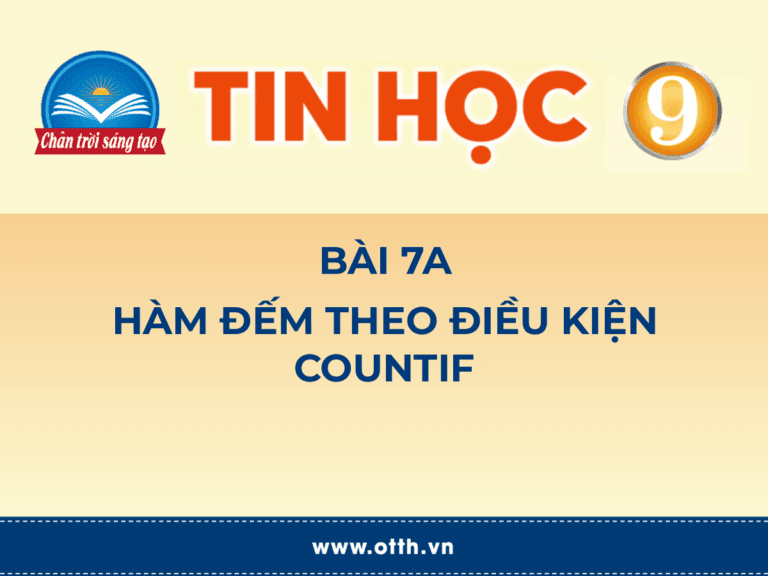 Tin học 9 - Bài 7A. Hàm đếm theo điều kiện COUNTIF 1 hàm COUNTIF trong Excel