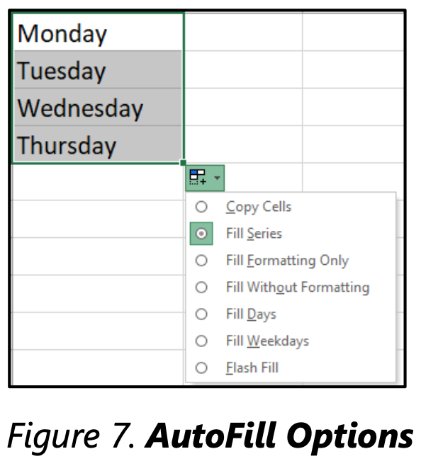 MOS Excel - Buổi học 2: Điều hướng, tìm kiếm và tự động điền dữ liệu 9 MOS Excel Buổi học 2 Điều hướng tìm kiếm và tự động điền dữ liệu AutoFill bằng thiết bị trỏ Fill handle