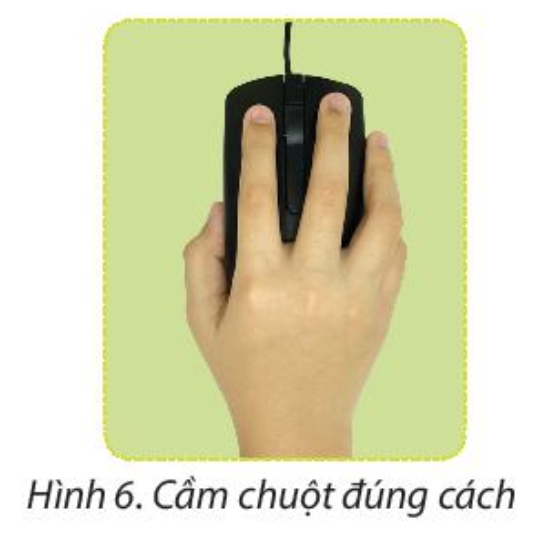 Tin học 3 - Bài 4. Làm việc với máy tính 9 Tin học 3 Bài 4 Cách cầm chuột