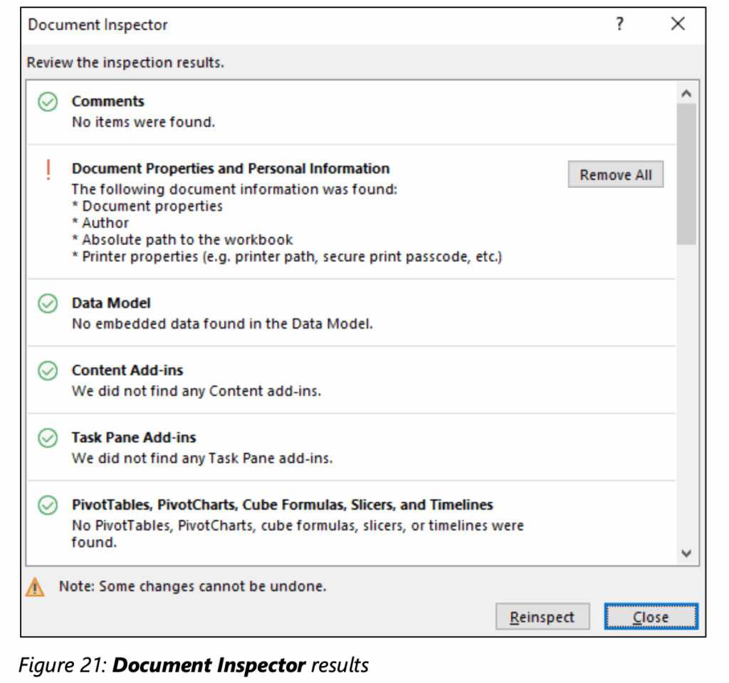 MOS Excel - Buổi học 10: Hoàn thiện Workbook 16 MOS Excel Buổi học 10 Hoàn thiện Workbook Inspect Document Xóa thông tin cá nhân