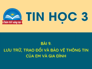 Tin học 3 – Bài 9. Lưu trữ, trao đổi và bảo vệ thông tin của em và gia đình 37